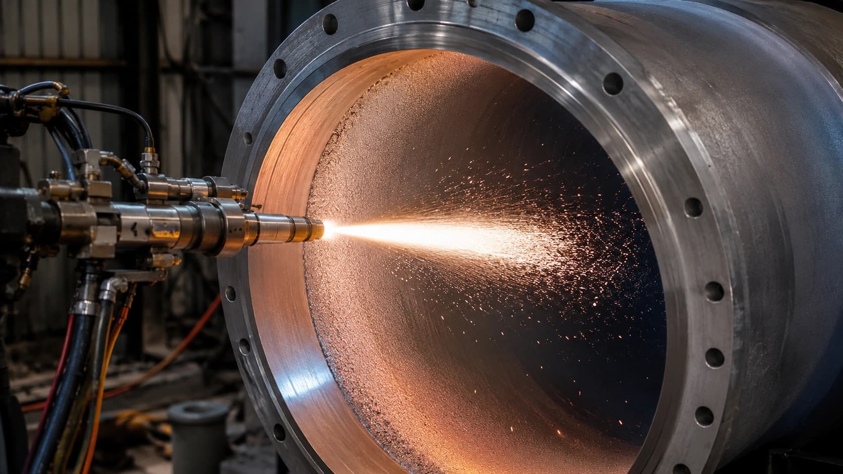 Fluoropolymer Teflon coating spray application inside the AST coating booth in Melbourne