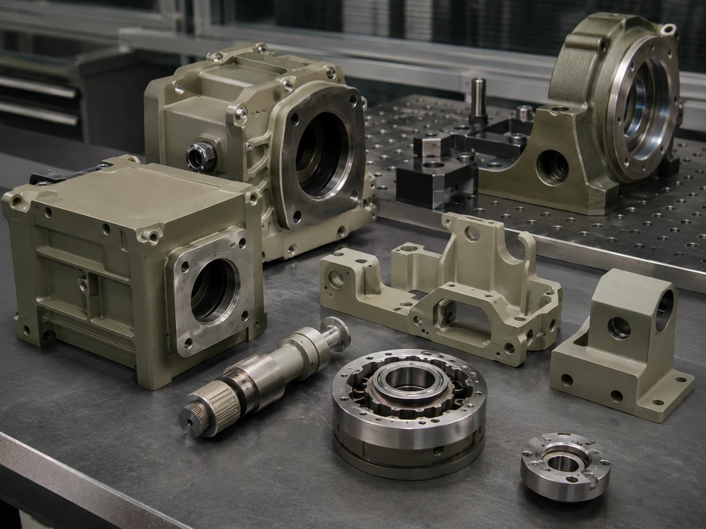 Dry-film coated industrial housings and machined components