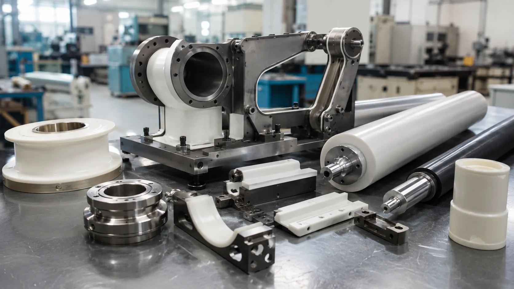 Low-friction coated rollers, bearings and precision components